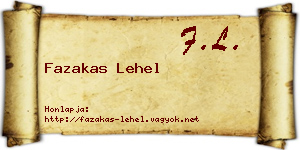 Fazakas Lehel névjegykártya